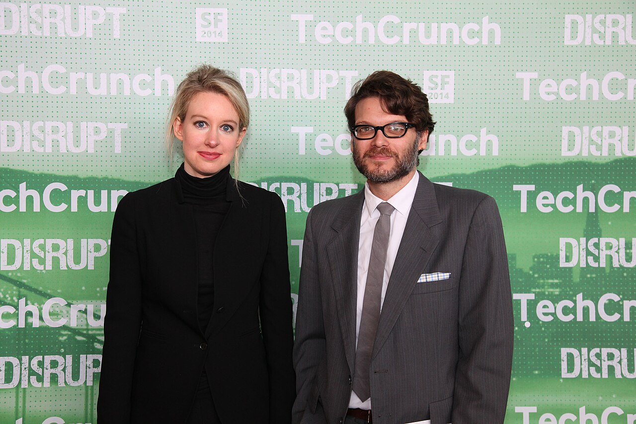 Elizabeth Holmes speaking at TechCrunch Disrupt San Francisco in 2014.