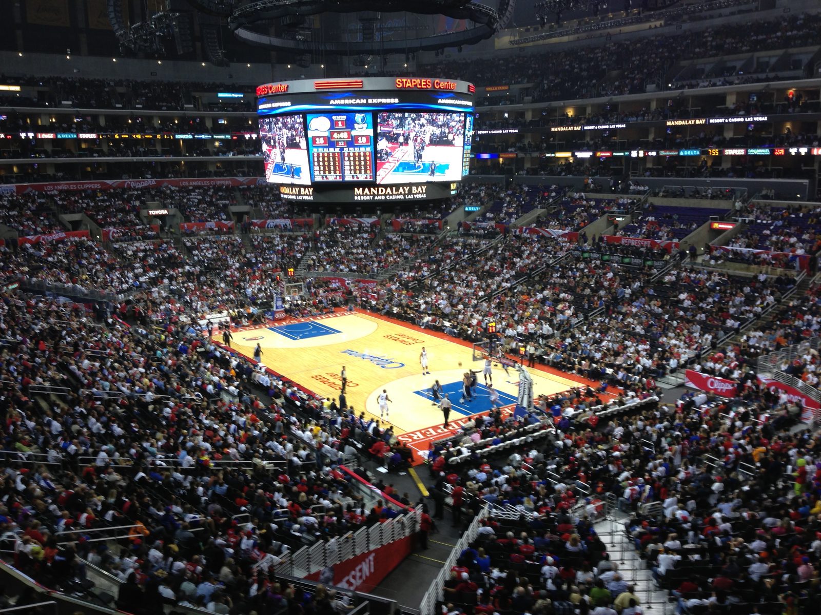 The Timberwolves at the Clippers at Staples Center in Los Angeles.